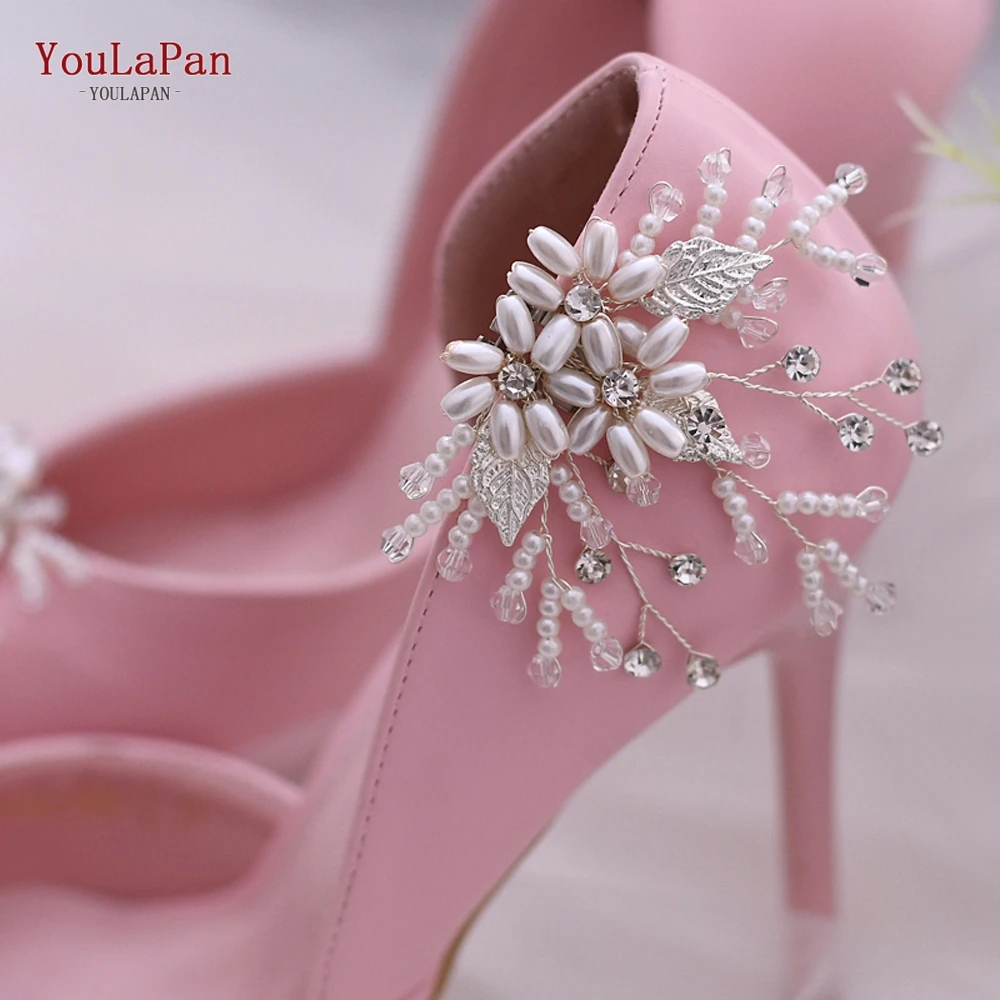 TOPQUEEN Fashion DIY High Heel Decoration Removable Clip Wedding Shoe Buckle Charms Accessories Women Bride Shoes Clips X08