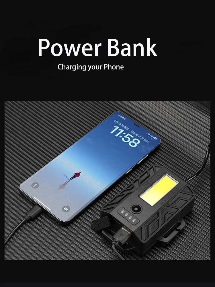 Poderoso farol de acampamento 18650 recarregável cabeça lanternas alta potência cabeça led luz acampamento presente natal