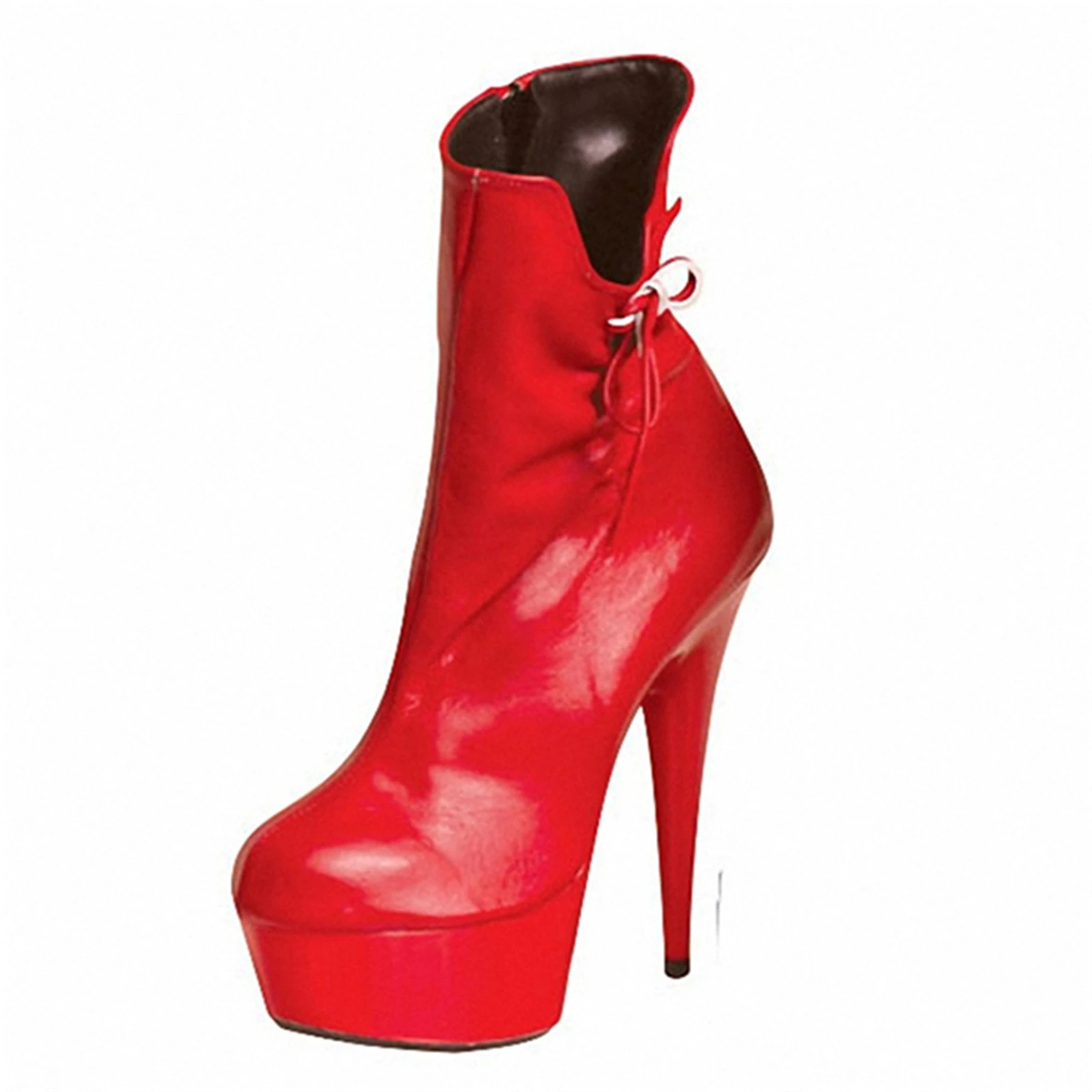 2025 موضة 15 سنتيمتر منصة حذاء من الجلد النساء الأبيض الجلود الجانب سستة خنجر الكعوب مع حزام الكاحل أحذية النادي الحفلات