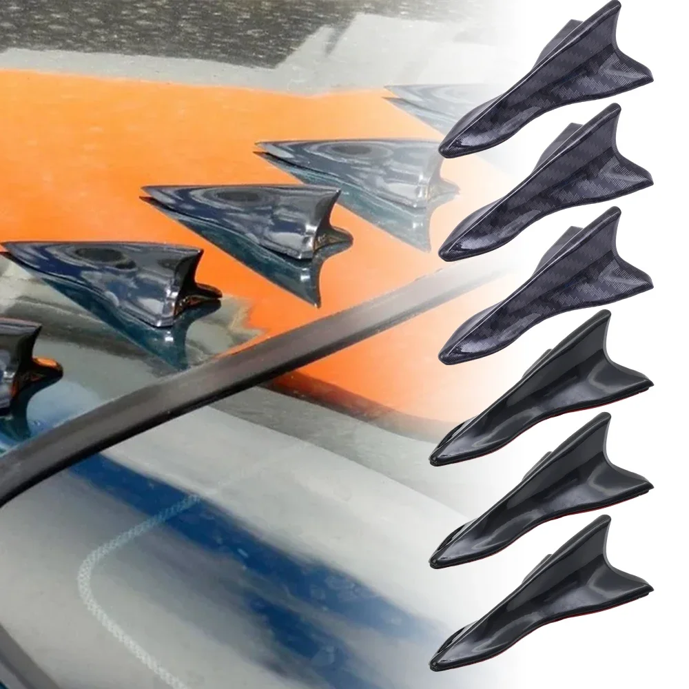 Shark Fins Spoiler Wing Antenna for Cars Fin Carbon Fiber Universal Modeling Decorating Parts No Function Aerial Car Accessories