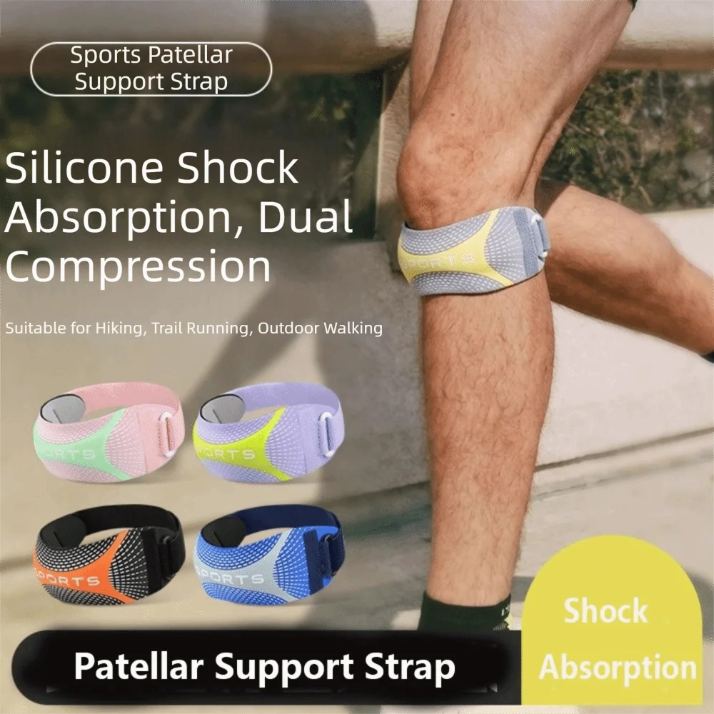 Shock Absorption Patella Belt Sweat-Wicking Thickened Knee Protection Strap Knee Protection Breathable Patellar Support Strap