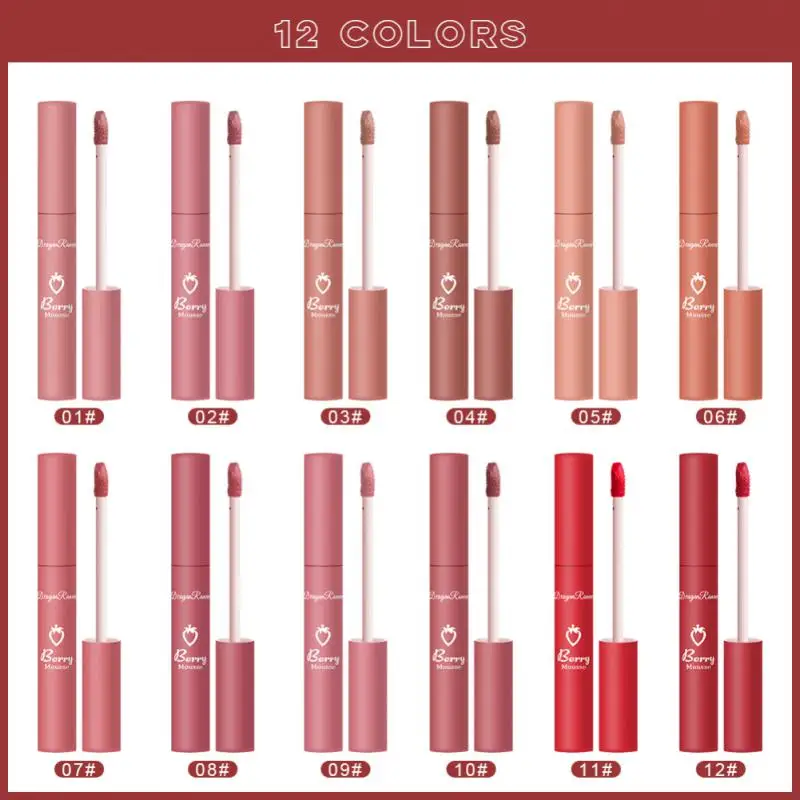 Lip Gloss Beauty Velvet Matte Lip Glaze Cosmetics Liquid Lipstick Lip Tint Lip Makeup Lipgloss Free Shipping