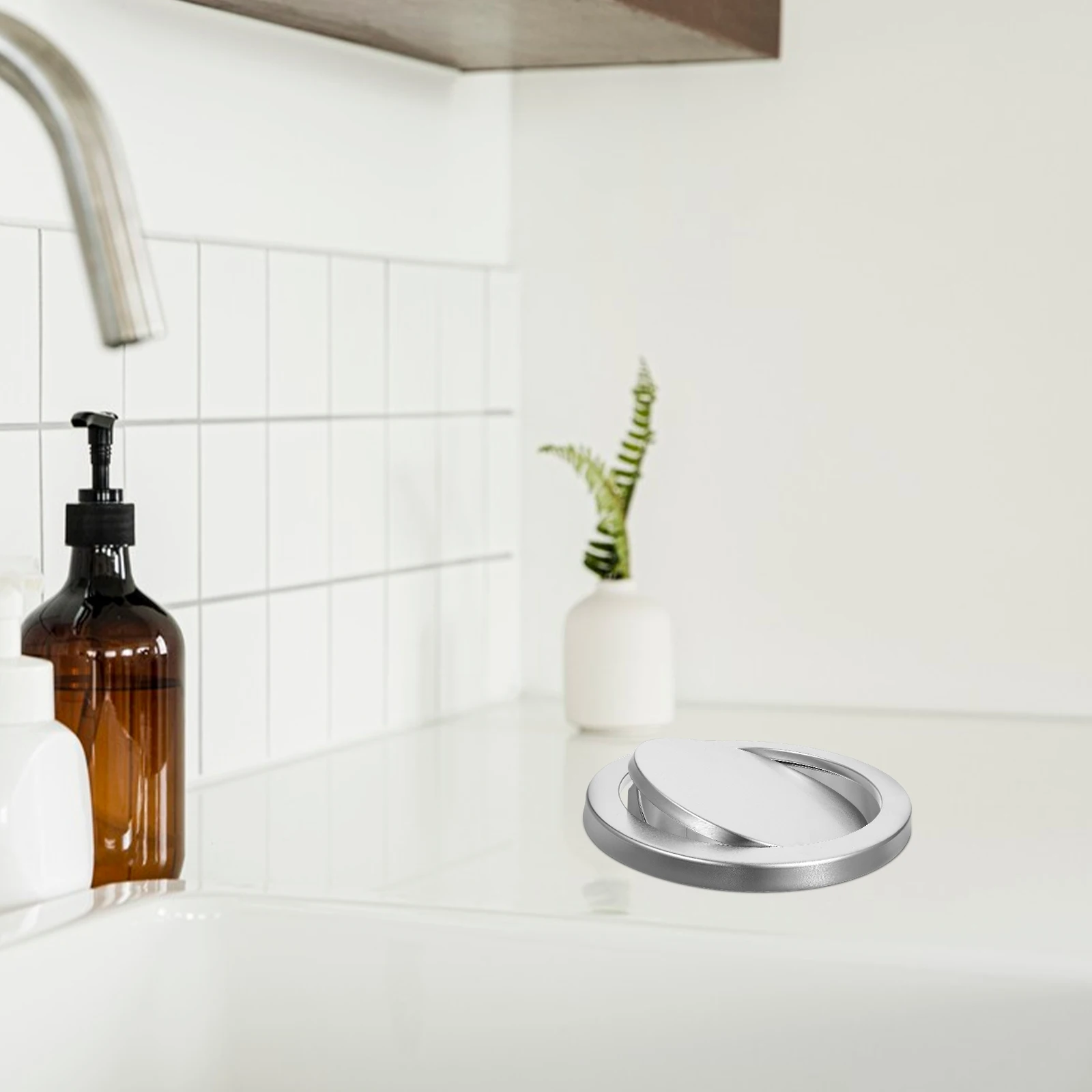 

Stainless Steel Trash Swing Lid For Trash Can Can Lid Garbage Bin Cover Swing Replacement Large Public Use