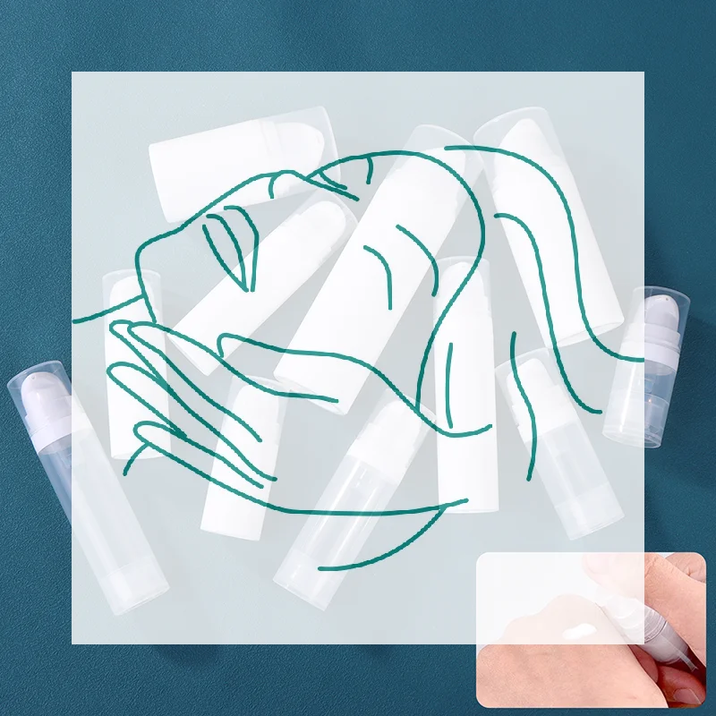 

Миниатюрные портативные вакуумные флаконы-дозаторы 5-50 мл для кремов, гелей, увлажняющих средств и жидких лосьонов (многоразовые)