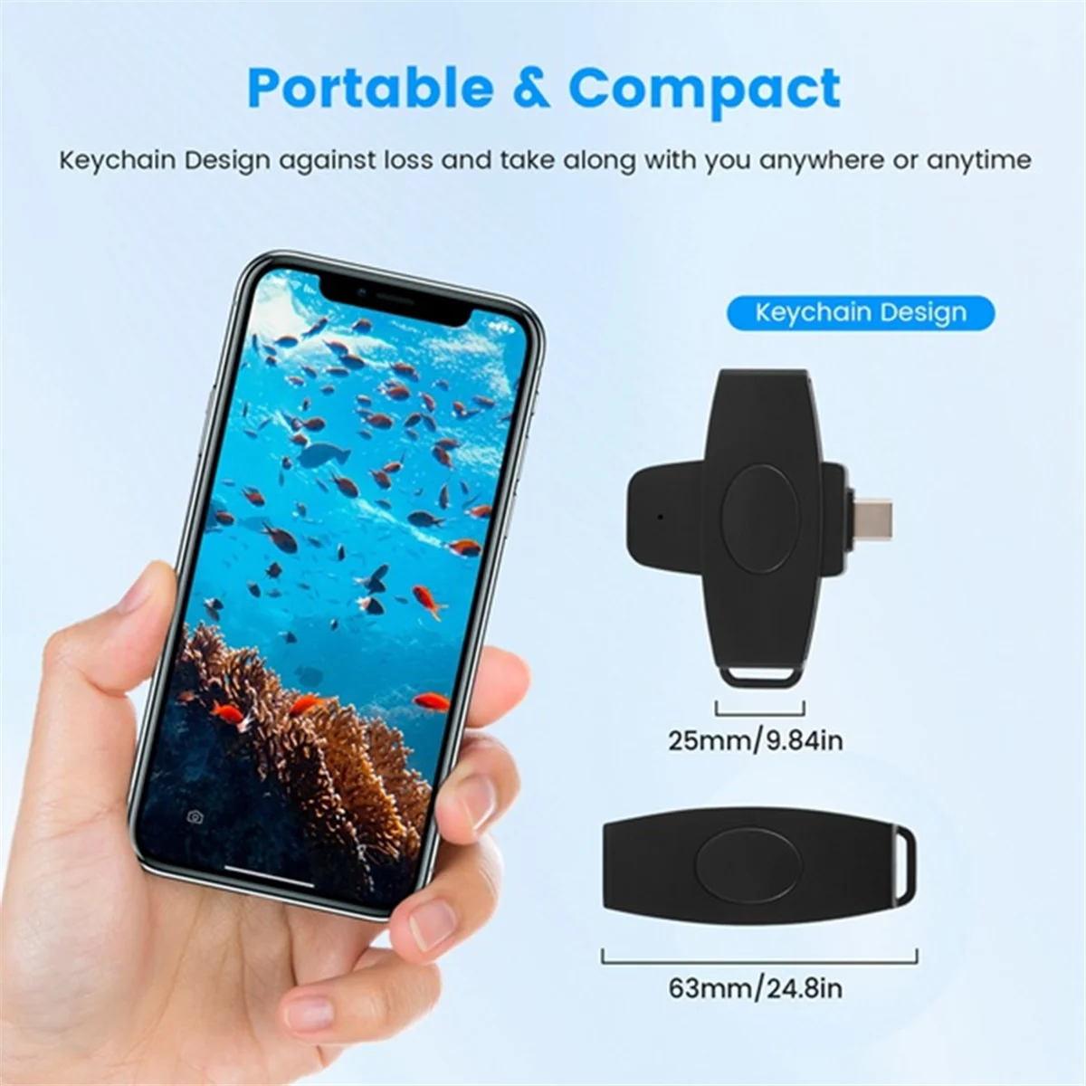 A07I CSCR3 Type-C قارئ البطاقات الذكية الإعلان الضريبي للبنك بطاقة SIM/قارئ بطاقة الهوية بطاقة IC #3