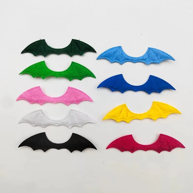 42 Stück/Set, 6 x 1,5 cm, Vampirflügel aus Vliesstoff, gepolsterte Applikationen zum Selbermachen von Halloween-Kostümen, Vampir-Haarspangen-Dekoration, Aufnäher. – Detail 3