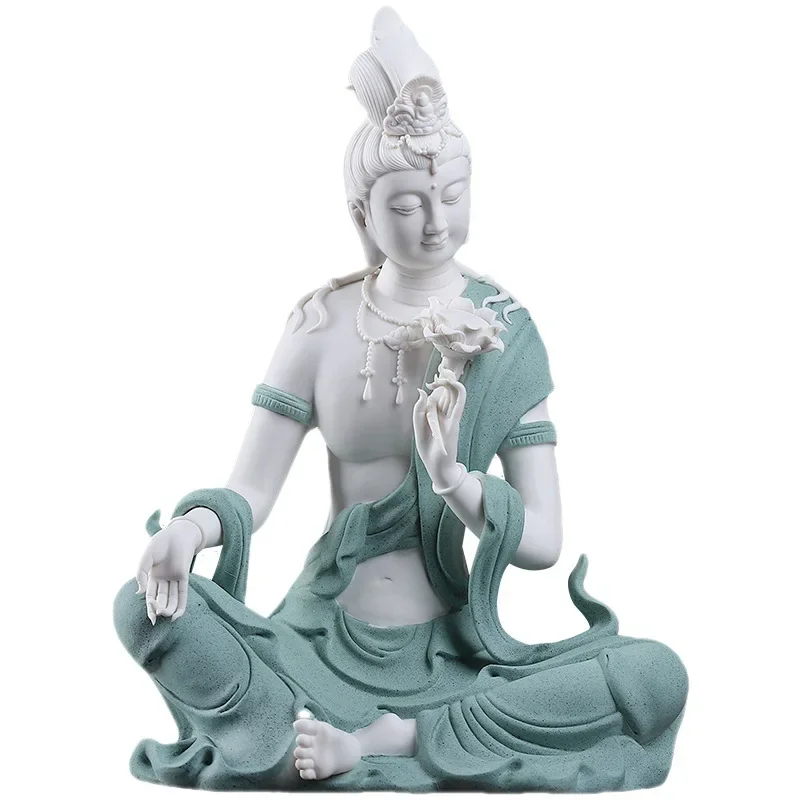 Ceramic Lotus Water Moon Free Guanyin New Chinese Zen Living Room Entrance Ornament