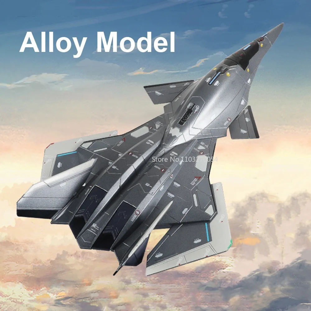 1/50 Alloy White Emperor Fighter Aircraft Toy Model Simulate Aviation Aircraft Ornament Multiple Movable Parts Aircraft Kids Toy