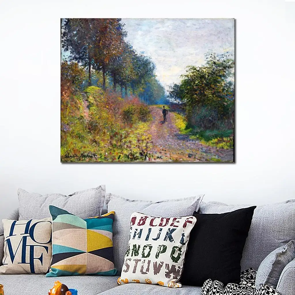 The Sheltered Path Claude Monet Garden Oil Painting Reproduction Hand Painted High Quality