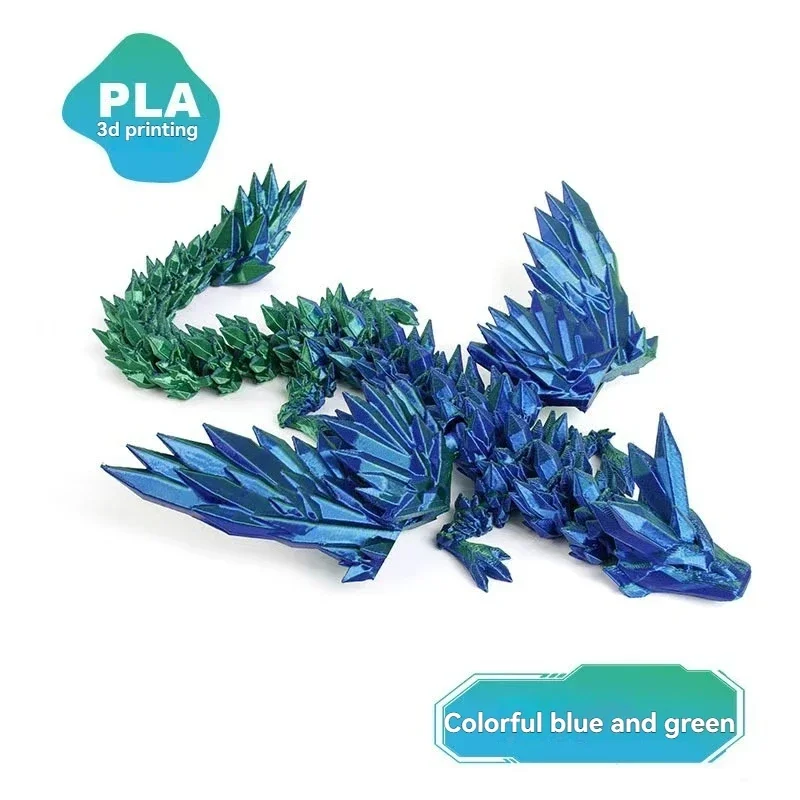 3D-gedrucktes Drachen-Ornament, Desktop-Ornament, 3D-gedruckte Tiere, Heimbüro, Basteln, gedruckte Figuren, Weihnachtsgeschenke, 22 cm