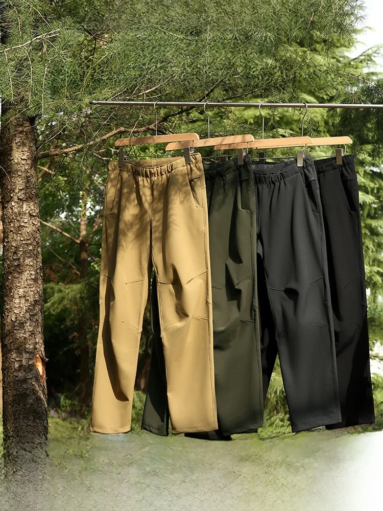 

PATERNO 3D индивидуальные высококачественные мужские уличные ветрозащитные мягкие повседневные брюки на подкладке, прямые брюки из полиэстера и спандекса