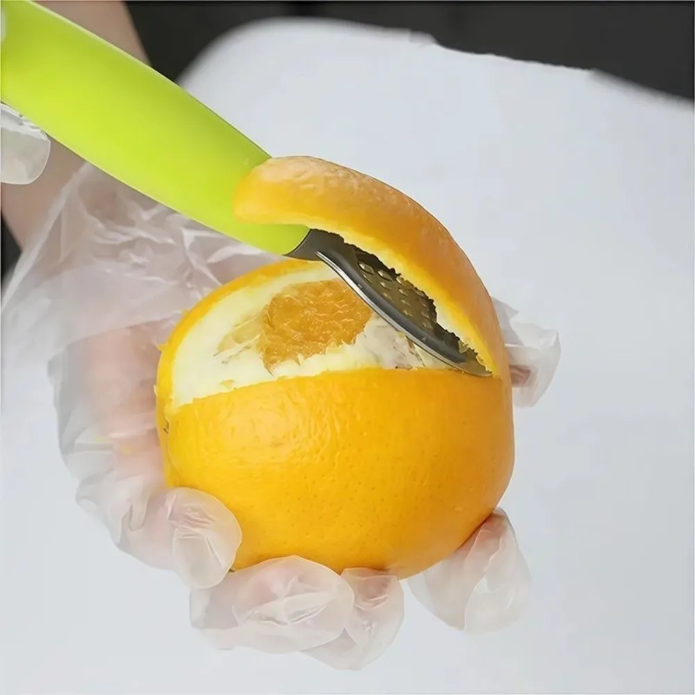 2-in-1 Citrus Zester & Reamer Stainless Steel Dual Head Lemon Zester Juicer Combo Sharp with Grater Juice Extractor Tool