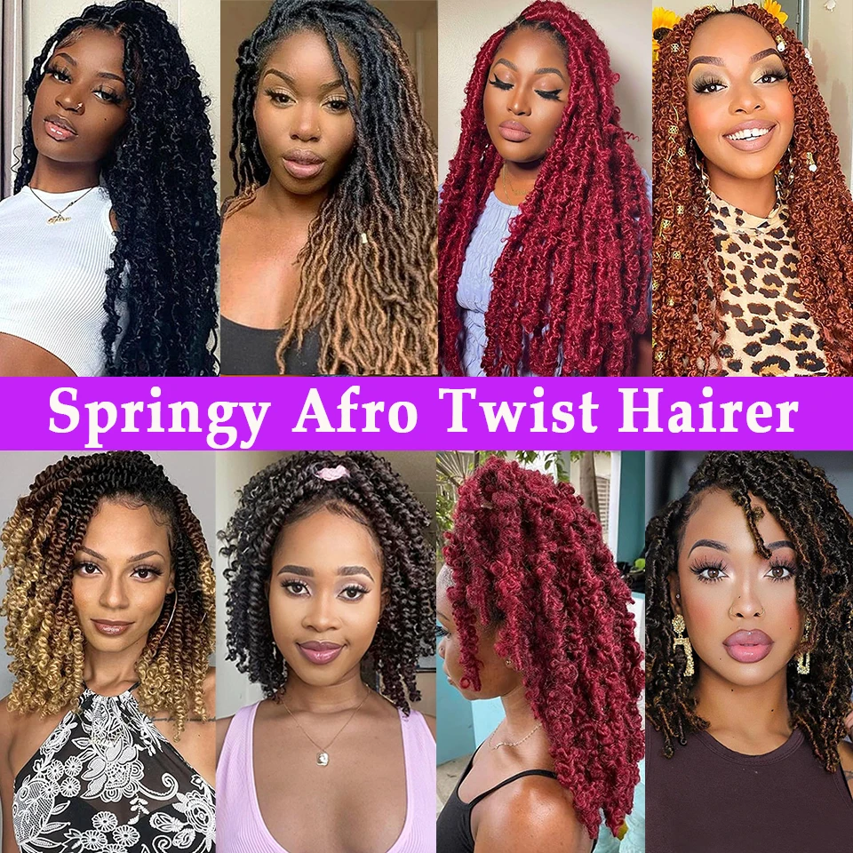 12 "16" 24 "الربيع الأفرو غريب تويست الشعر الربيع تويست قبل فصل التفاف الشعر مارلي تويست تجديل الشعر للنساء السود #5