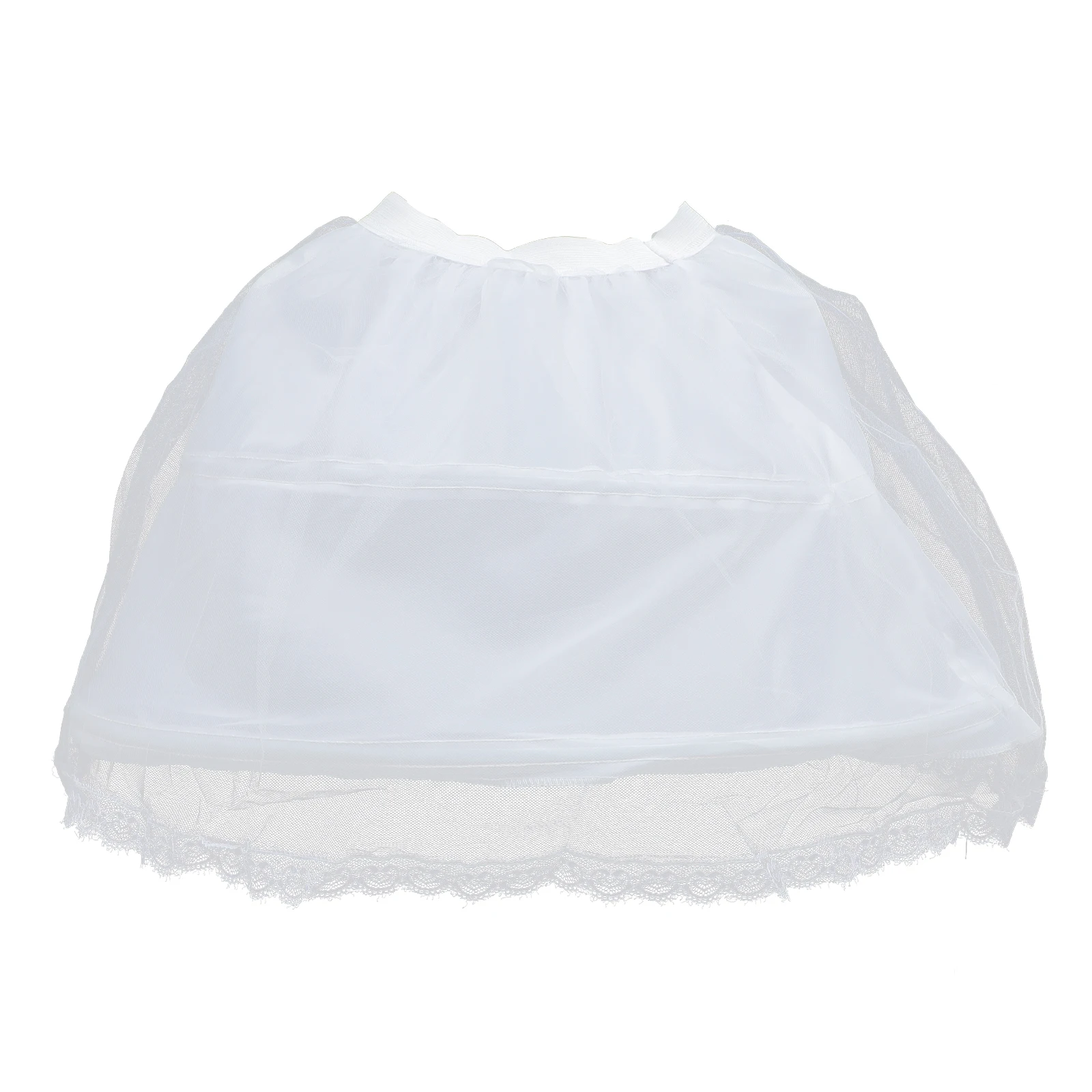 

White Petticoat with Hoops Adjustable for Women Girls Skirt Underwear Wedding Prom Party Stage Cosplay Photohoot Durable