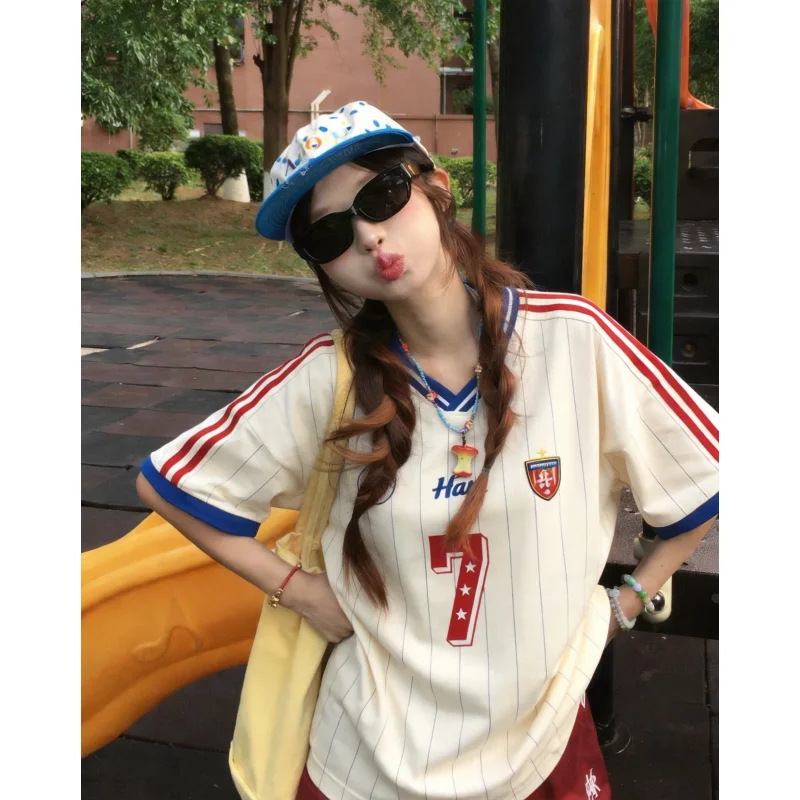 Chic Retro Soccer Jersey Style 