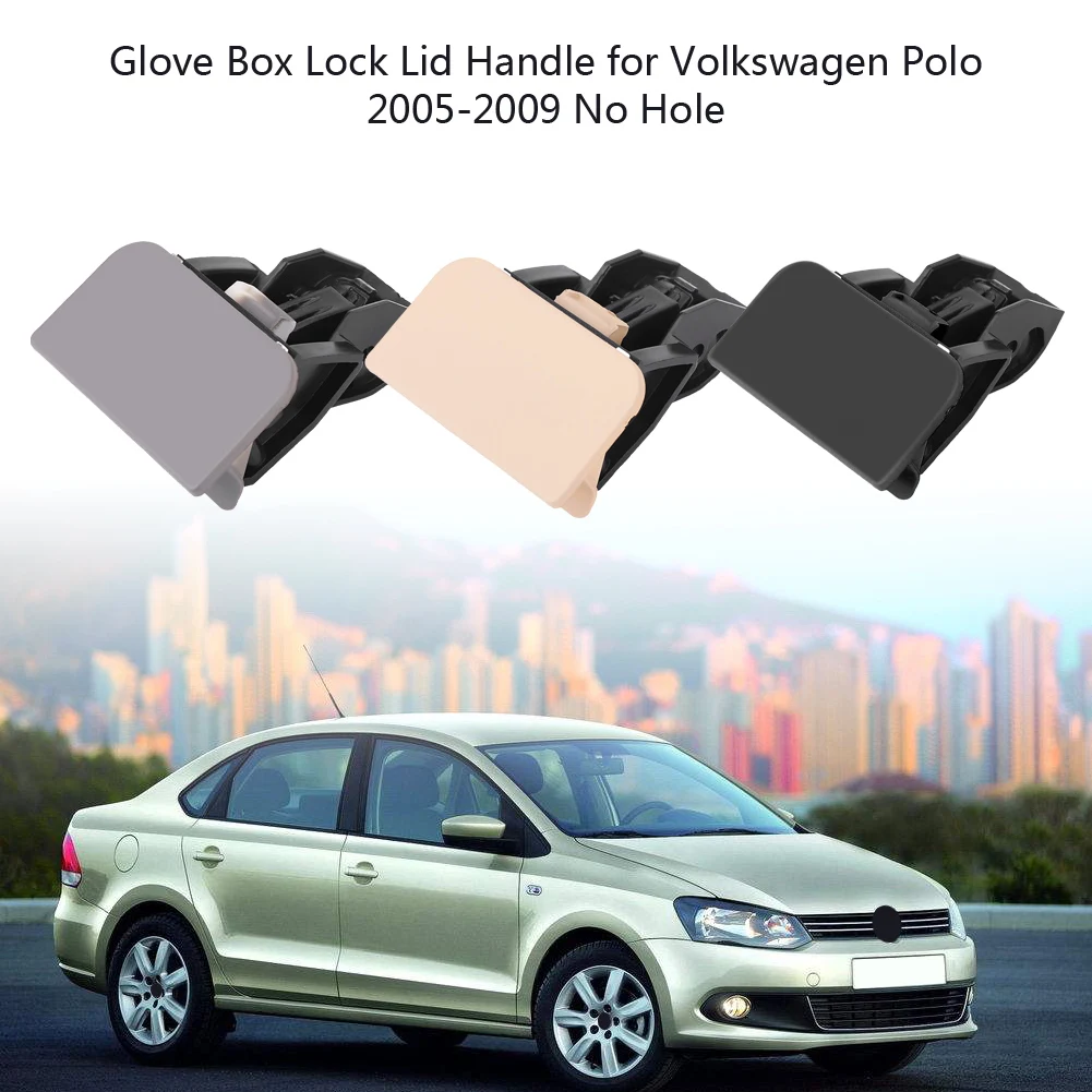 1Pc Car Glove Box Lock Latch Lid Handle No Hole ABS for VW POLO Car Accessories