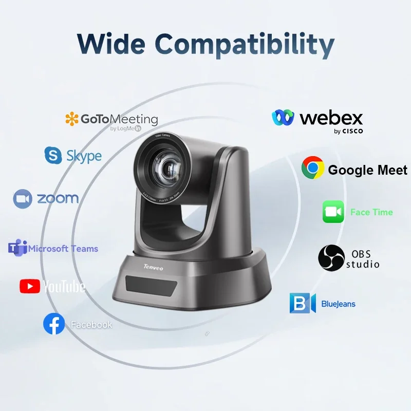 Cámara PTZ de videoconferencia de interfaces múltiples mejorada 1080P NV20A NDI POE