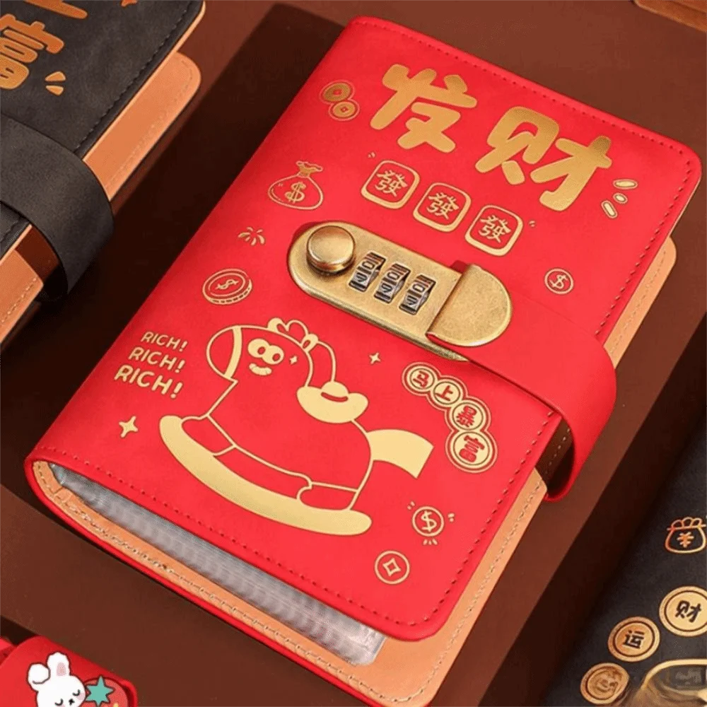 

100 конвертов, задача по экономии денег с паролем, новогодний буклет с конским Budget Challenge, водонепроницаемая книга для экономии бюджета из искусственной кожи