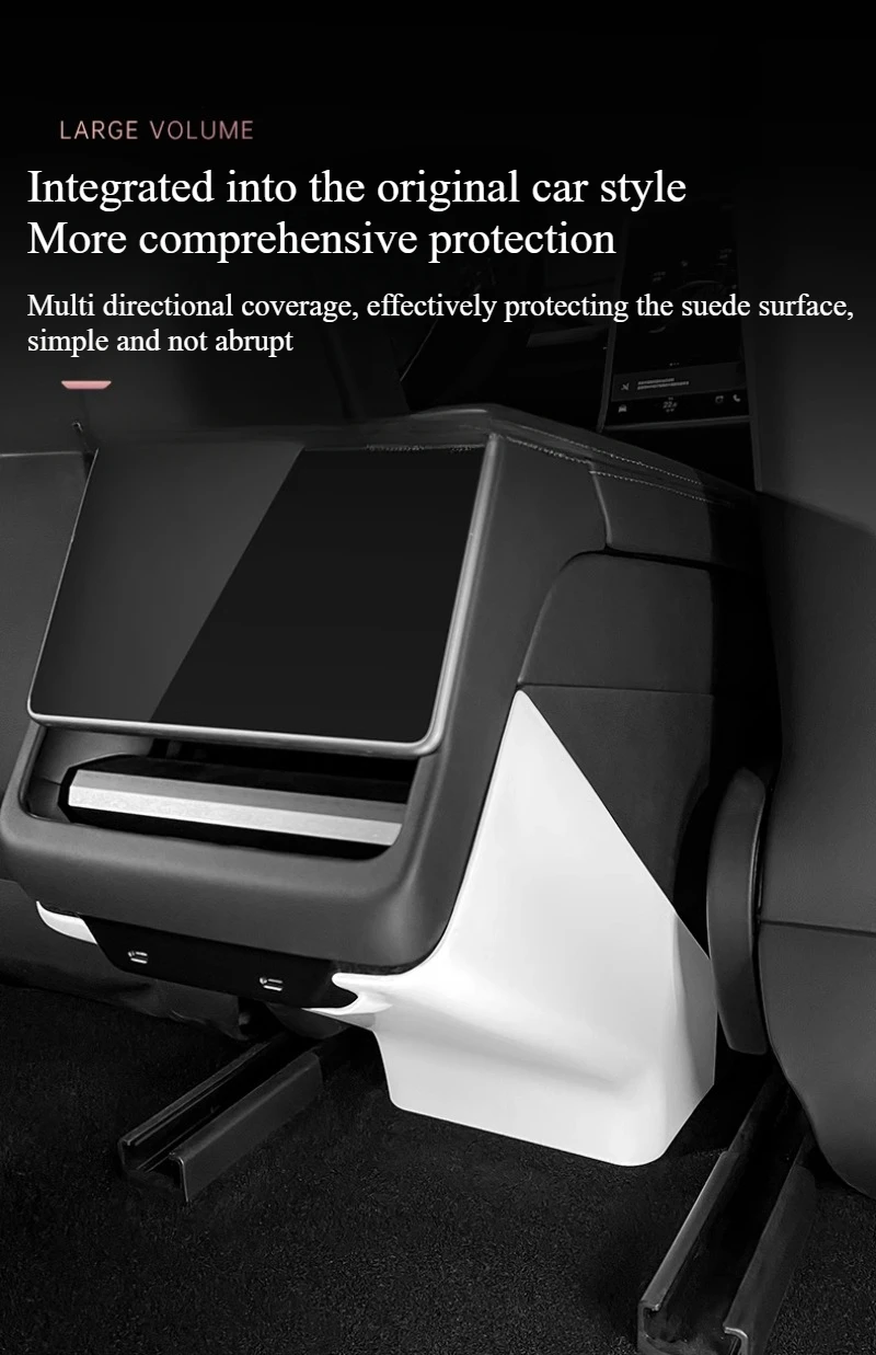 Hinterer Luftauslassrahmen für Tesla Model 3+/Model Y Juniper 2025, hintere Bildschirmabdeckung, hintere Lüftungsschlitzverkleidung, Schutzhülle, Zubehör – Detail 4