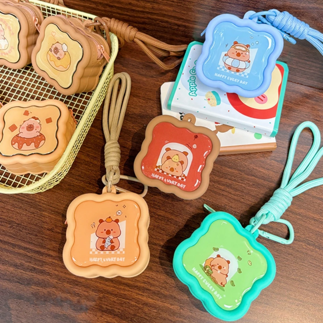

Square Shaped Capybara Silicone Coin Purse Silicone Cartoon Small Wallet Capybara Silicone Coin Purse Square Shaped For Keys