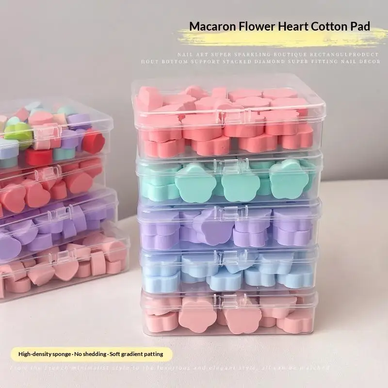 Nail Art Sponge Set With Grabbing Pen 30/50Pcs Suitable for Commercial Salon & Home DIY Gel Polish Manicure
