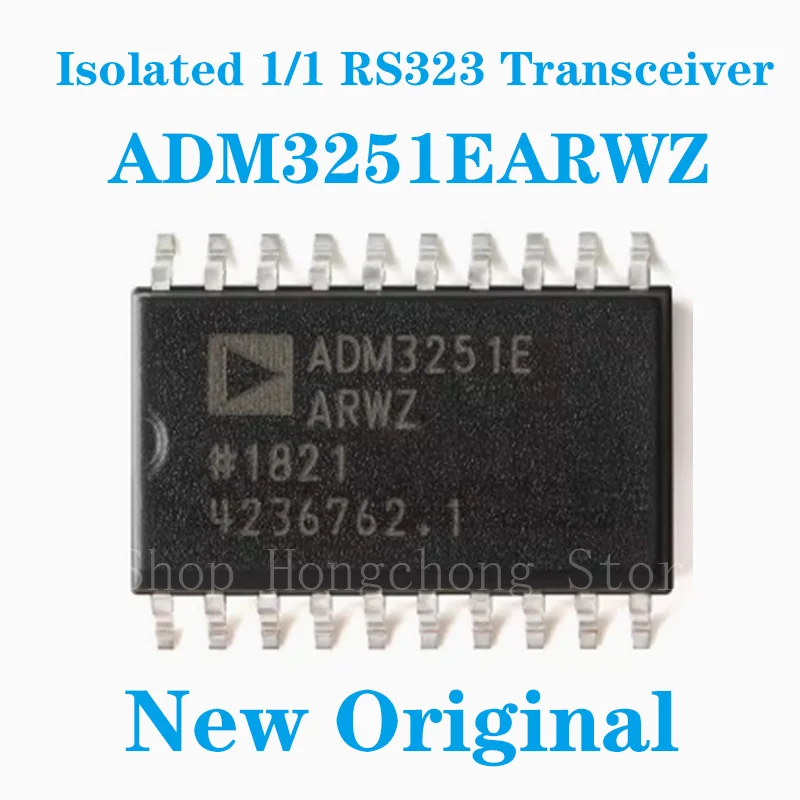 

New Original ADM3251EARWZ ADM3251E ADM3251 Single Transmitter/Receiver RS-232 20-Pin SOIC Isolated Transceiver IC chip 10PCS