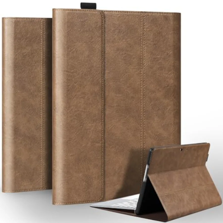 

for Microsoft Surface Pro 9/10/11 Case 13 inch 2022/2024 Genuine Leather Cover Protective Shell Compatible with Type Cover Keyb