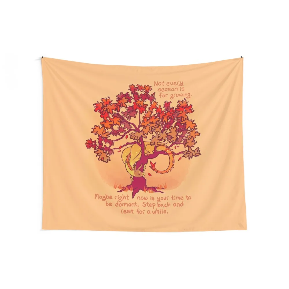 

Not Every Season is For Growing Fall Dragon Forest Spirit Tapestry Wallpaper House Decoration Tapestry