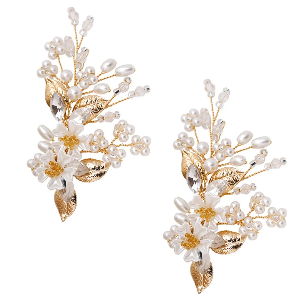 

Pearl Floral Buckle Bride Wedding Accessories Detachable Decorative Rhinestone Shoe Ornaments Crystal Bridal Shoe Decorations