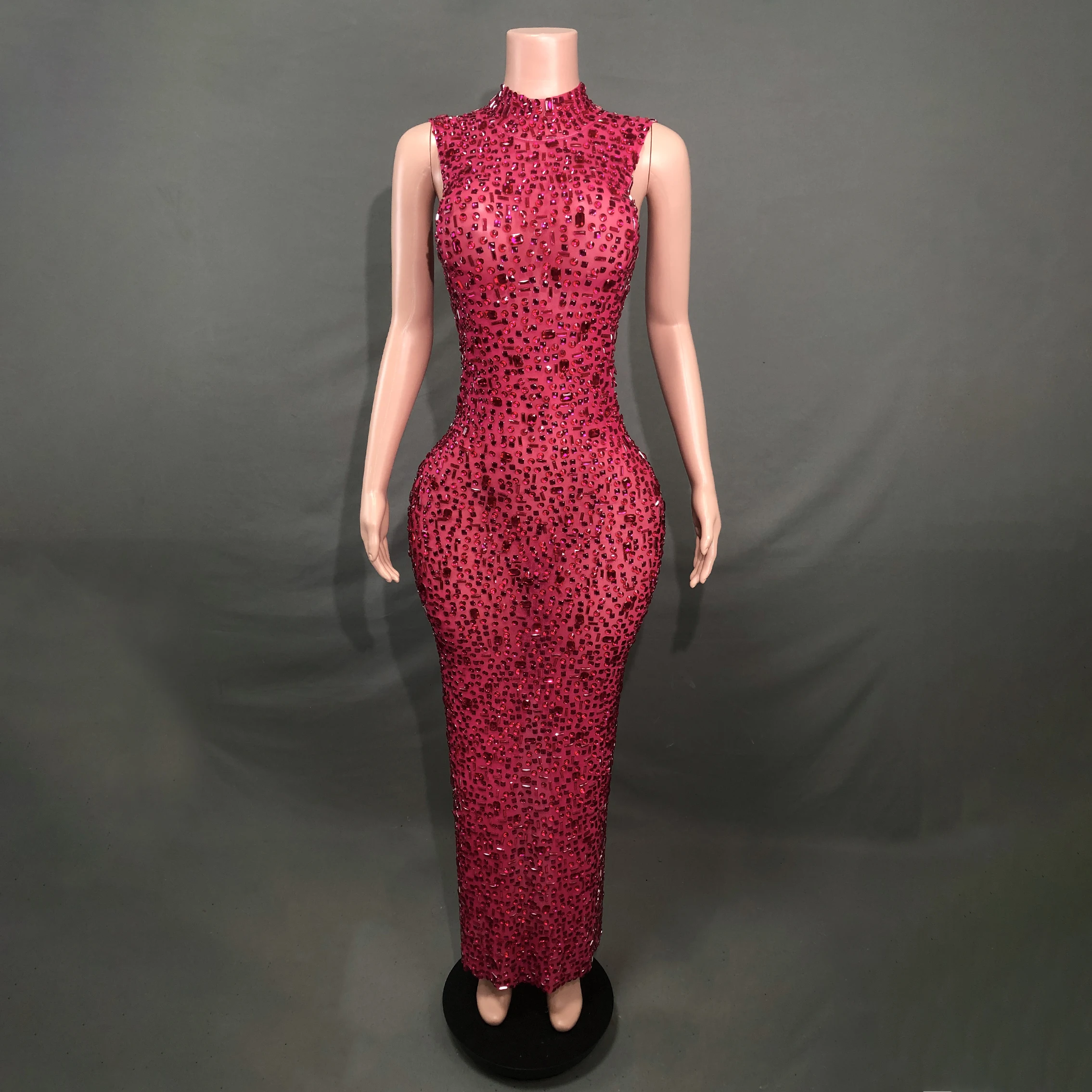 Sleeveless Shiny Di…