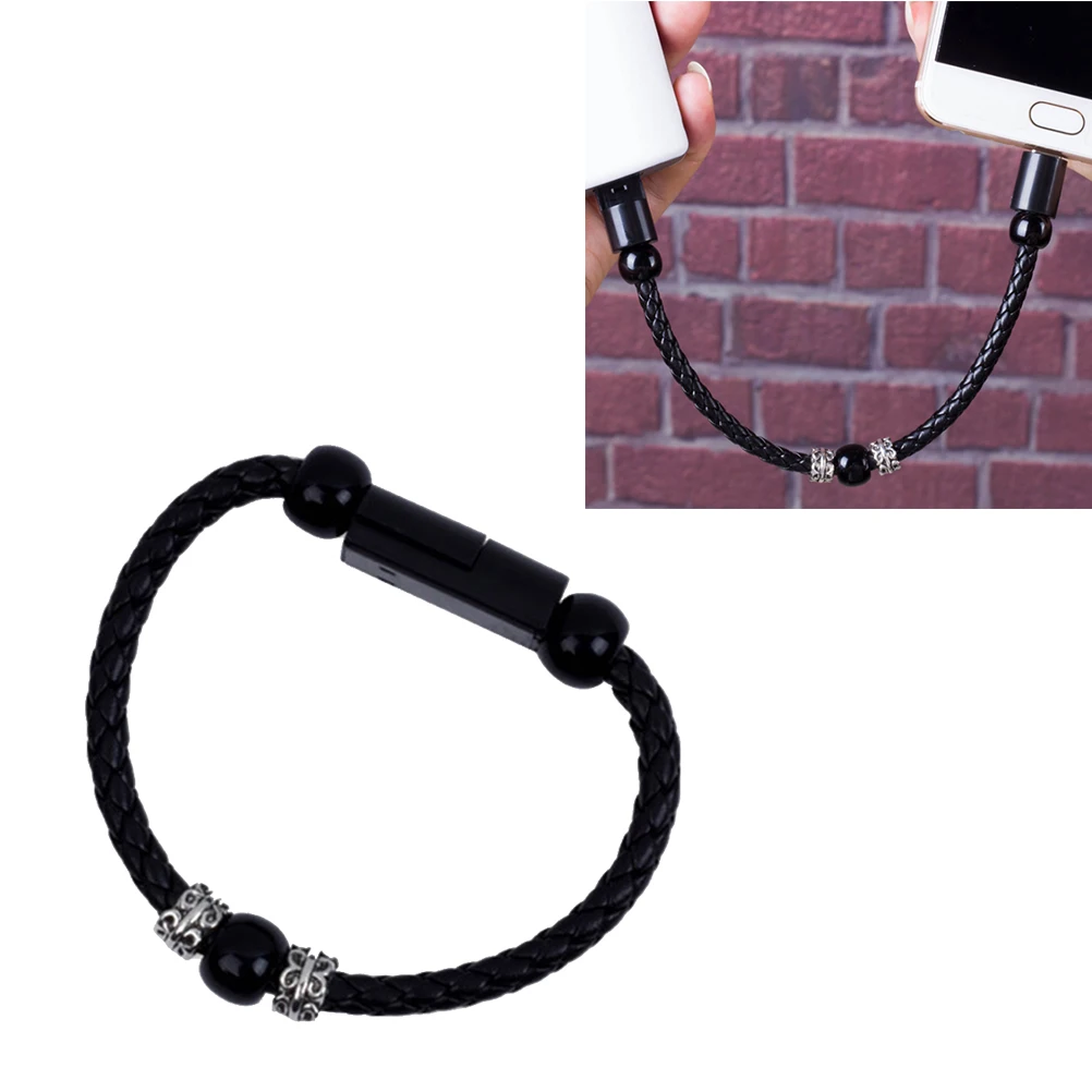 

USB Type Cable Braided Wristb Style Type C Cord Fast Data Sync Compatible Devices Portable Travel