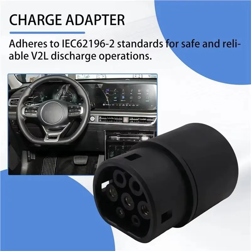 ABTD-For MG BYD Kia Hyundai Compatible Type 2 EU Standard V2L Charger Adapter Vehicle-To-Load Power Supply Charging Cable