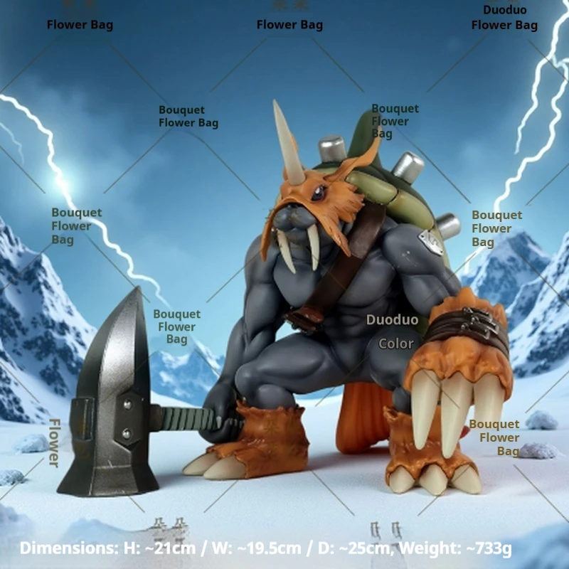 21 cm Digimon Adventure Anime Figuren Zudomon Figuren Pvc Standbeeld Collectie Model Bureau Decoratie Verjaardag Aangepaste Speelgoed Cadeau