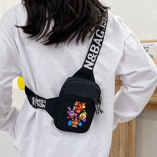 Fnafs Schoudertas Jongen Meisje Dagelijks Casual Crossbody Tas Mode Anime Handtas Leuke Cartoon Borsttas Kawaii Satchel Verjaardagscadeau