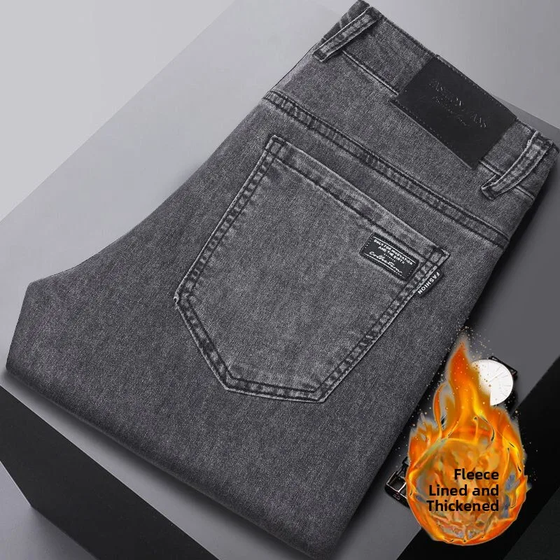 

Мужские джинсы Ins Fce, прямые, повседневные, на резинке, из хлопка, с молнией, износостойкие, удобные...