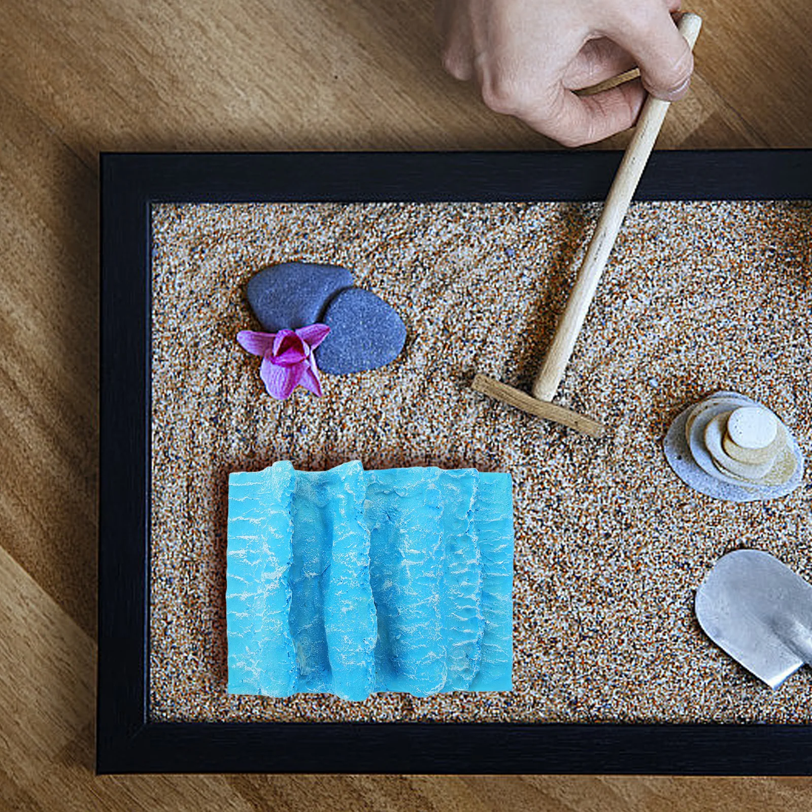 Hars Golf Ornamenten Levensechte Ocean Wave Decor Standbeeld voor Zandtafel Model Micro Landschap Prop Woondecoratie