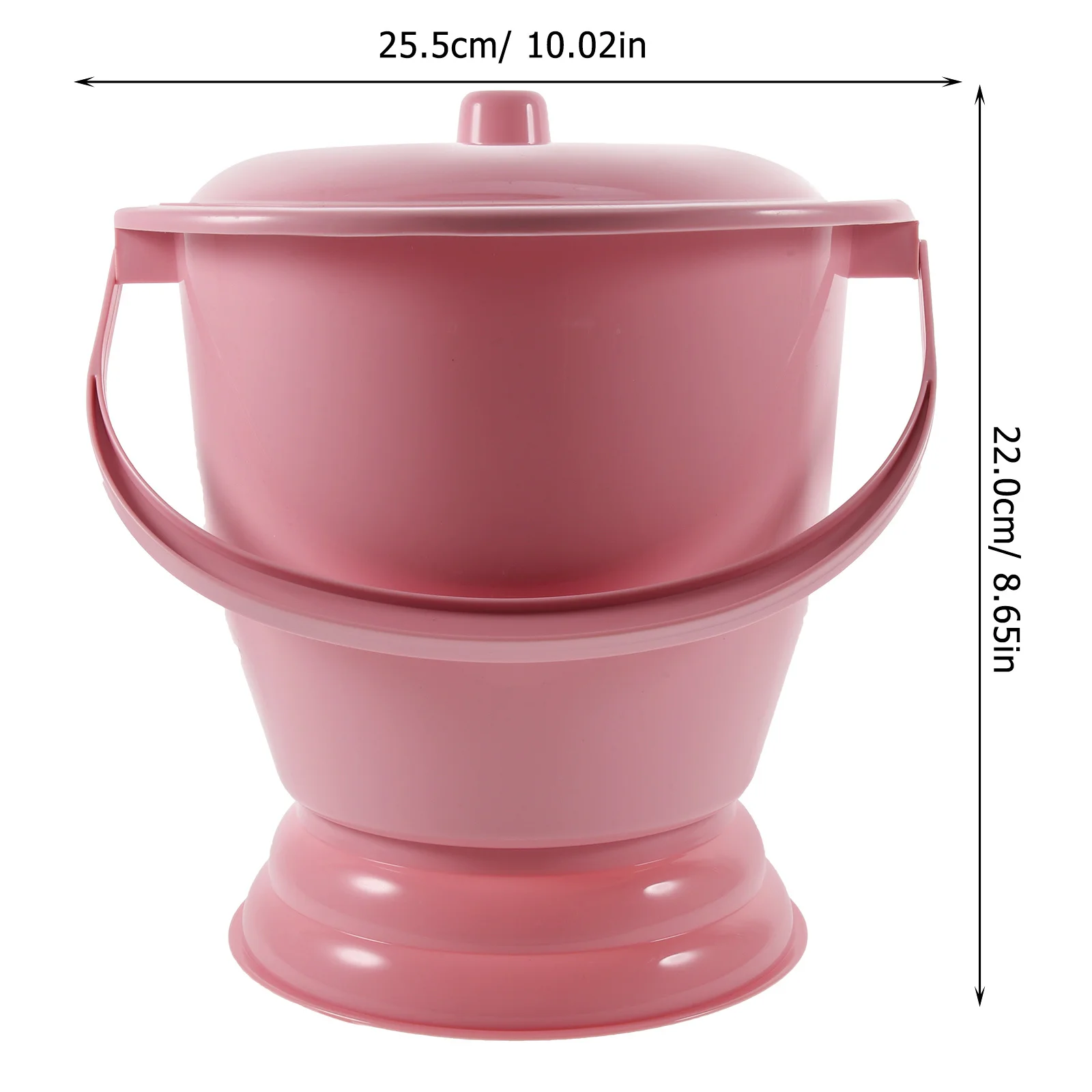 1 قطعة وعاء الغرفة المحمولة المحمولة مبولة دلو للأطفال المسنين المنزل استخدام دائم Pp البلاستيك مع غطاء قاعدة عدم الانزلاق عالية