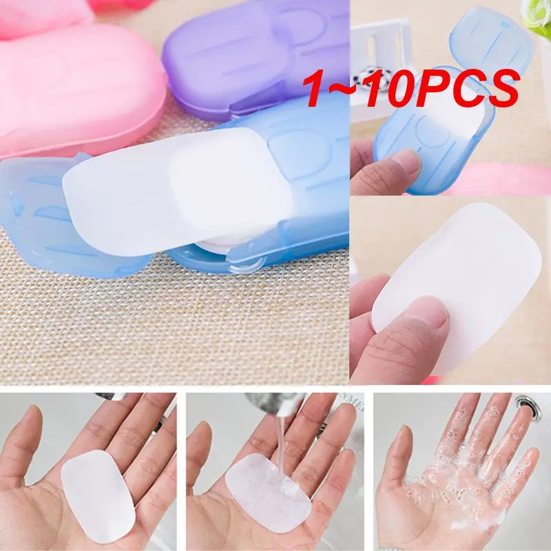 

1~10PCS Disposable Portable Soap Paper Home Cleaning Products Mini Hand Cleaning Soap Multifunctional Travel Scented Foaming