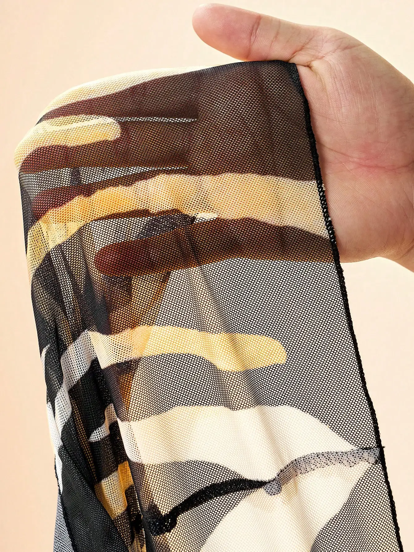 

Sheer Zebra Print Coverup Dress With Metal Accent Front Knot Vacation Style