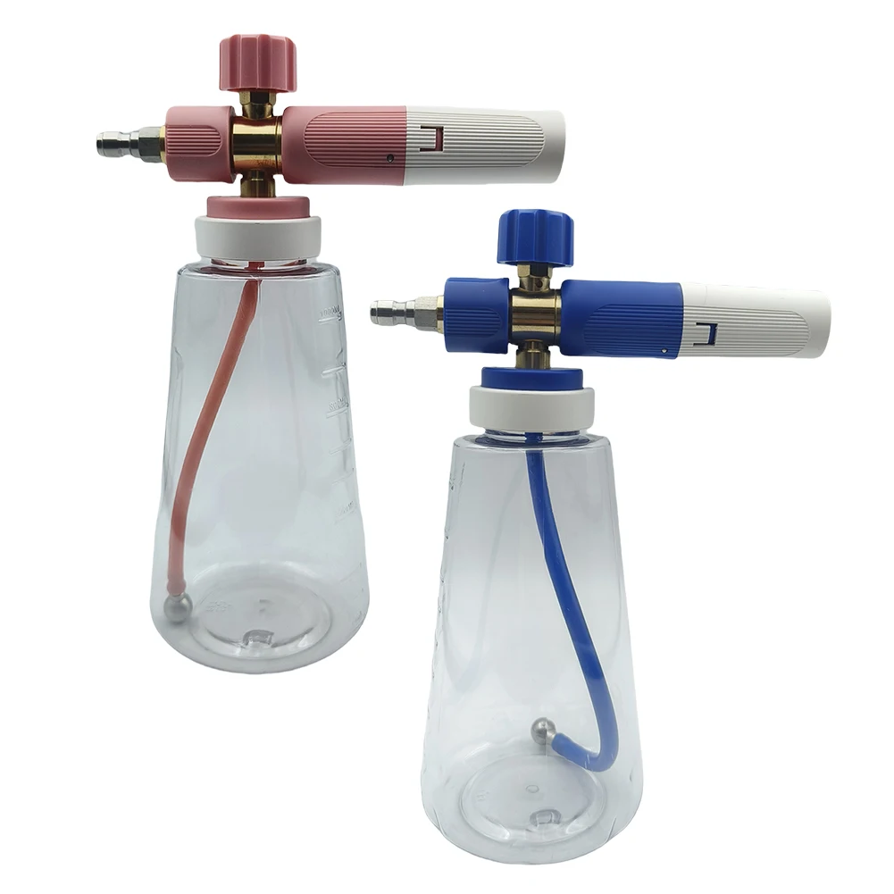 Buse de mousse, Lance de mousse de neige, pulvérisateur de bouteille de mousse, Angle réglable avec pression d'air à connexion rapide 1/4, pulvérisateur de mousse pour le lavage de voiture