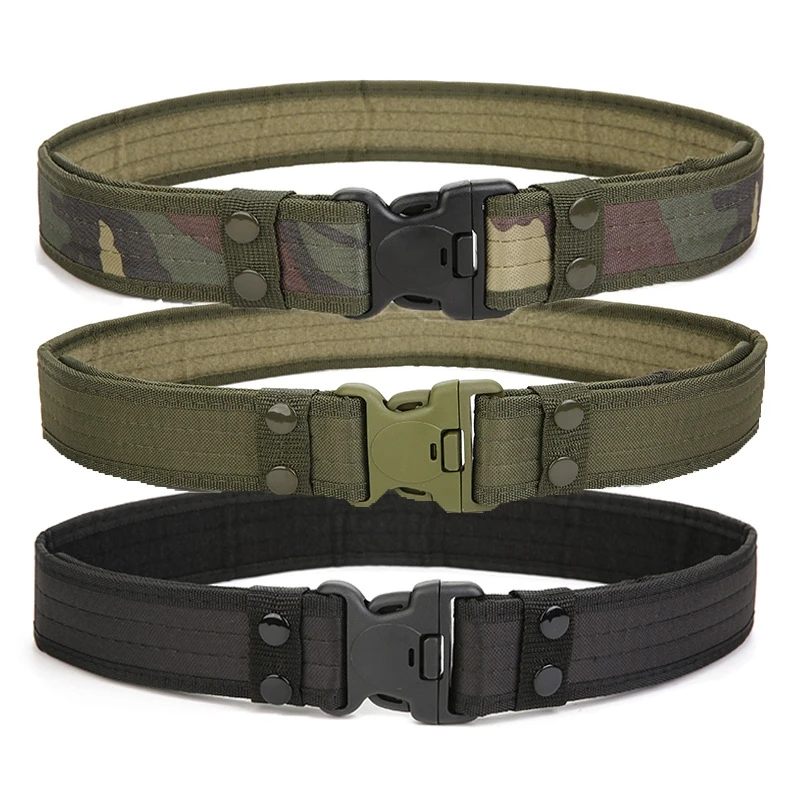 Army Style Combat Belts Camouflage Tactical Belt Fashion Men/Women Military Canvas Waistband Outdoor Strap Hunting Hiking Tools