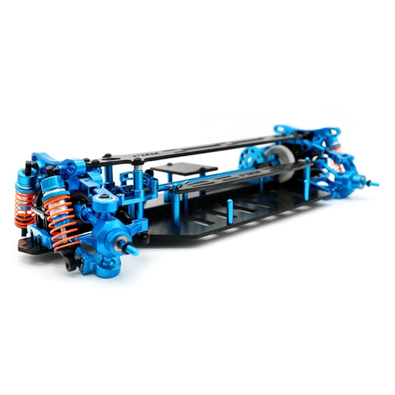 CS-1/10 TT02 KIT Frame, Complete Modification, Carbon Brazed Chassis, Metal Replacement Parts Accessories Frame, DIY Upgrade