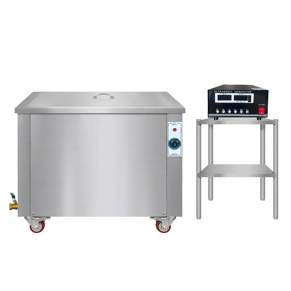 High-power single and double-slot ultrasonic cleaning machine, engine, hardware degreasing and wax removal ultrasonic equipment