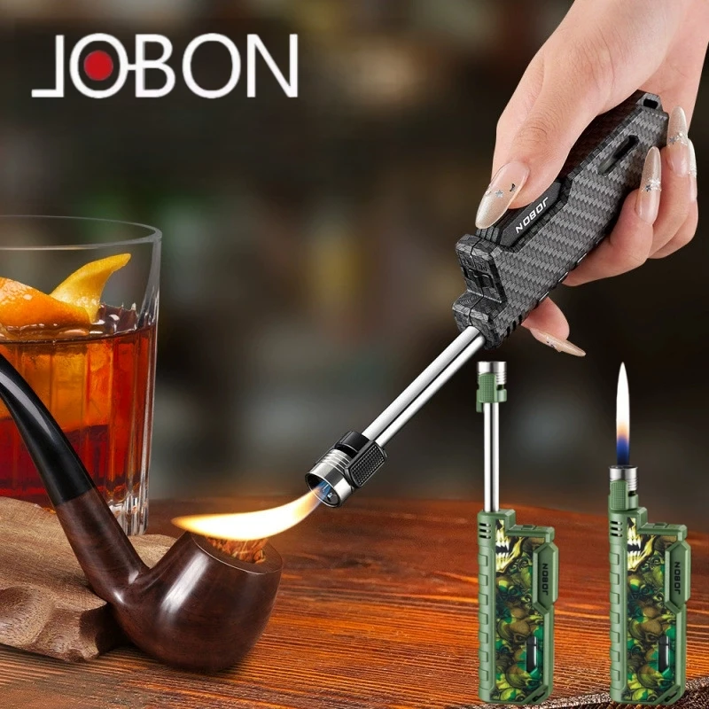 

JOBON Outdoor Telescopic Pole Ignition Gun Visual Window Windproof Inflatable Durable Long Handle Kitchen Camping Pipe Lighter