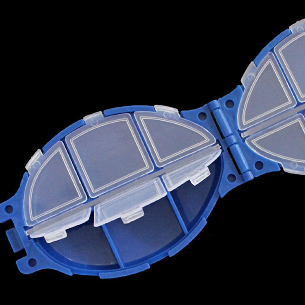 

2pcs Fishing Tackle Boxes Plastic Double Sided 10 Grids Transparent Lid Storage Case For Explosion Hooks Fishhooks Pendants