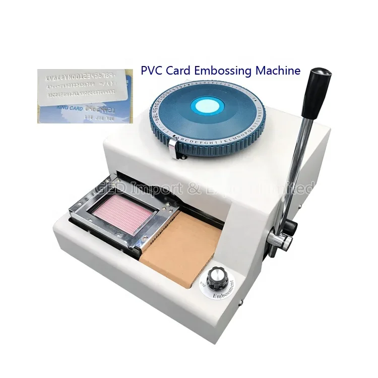 

Guangzhou Manual PVC Card Embossing Machine 68 70 72 Character Letter Plastic Credit ID Plate Number Embosser for Metal Dog Tag