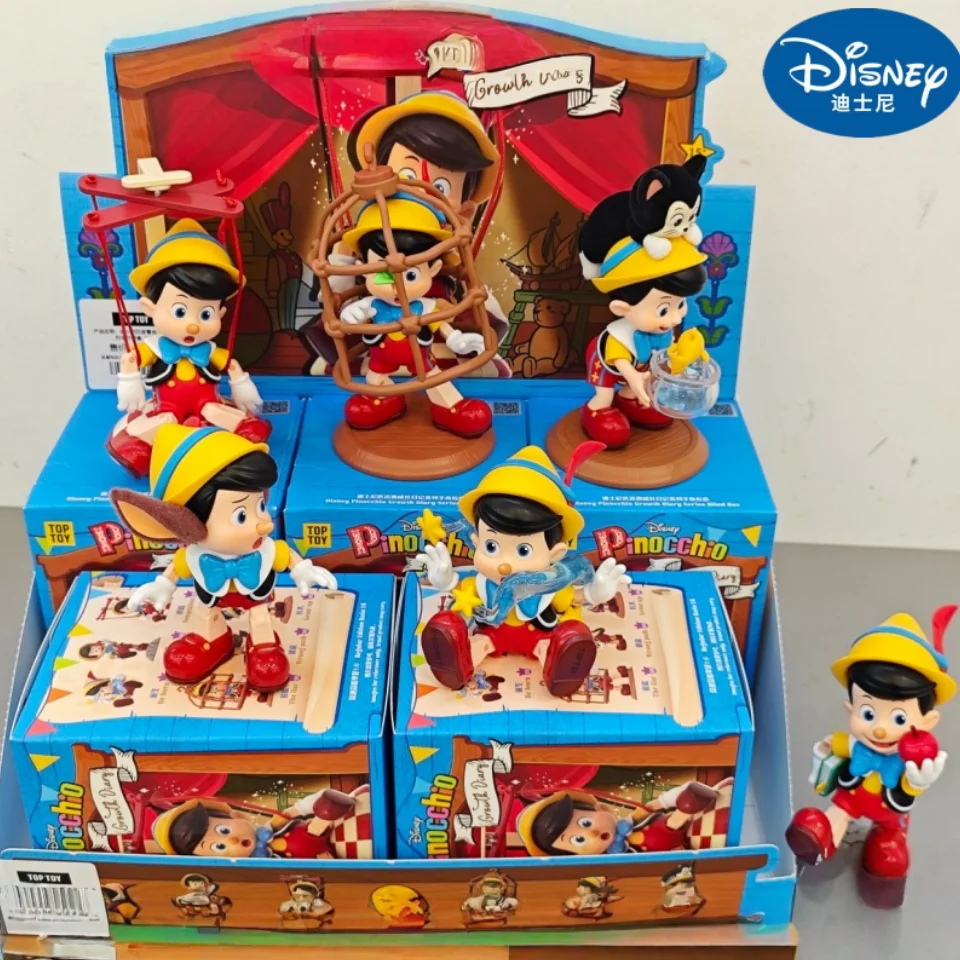 

TOPTOY Disney Pinocchio Growth Diary Series Blind Box of Figurines Desktop Ornament Surprise Lucky Bag Christmas Gift Anime Toy