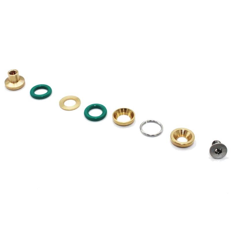 20pcs Green Double Ring Water Plug FKM Hex Copper Plug Stainless Steel Water Column Plunger