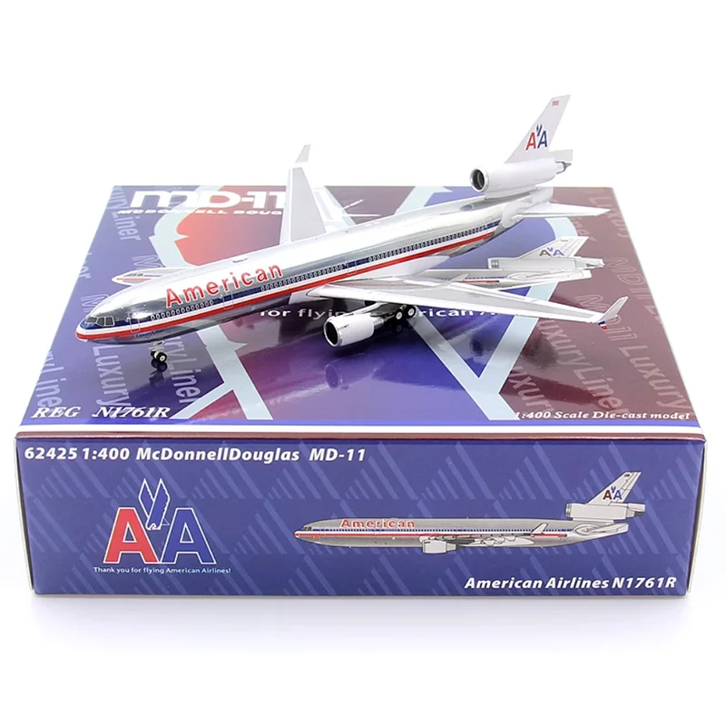 

PandaModel Diecast 1/400 Scale American Airlines McDonnell Douglas MD-11 N1761R Alloy Aircraft Model Collection