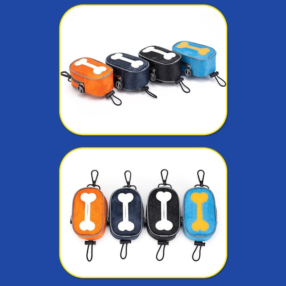 Durable Nylon Dog Poop Bag Dispenser Multi Color Options Compact Size Dog Poop Pouch Light Weight Pouch Shaped